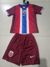 Norway home  kids  1:1 Quality Soccer Jersey   24-25