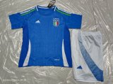 Italy home Kids 1:1 Quality Soccer Jersey  24-25