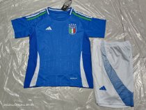Italy home Kids 1:1 Quality Soccer Jersey  24-25