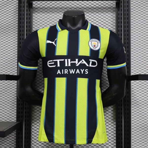 Manchester City  Away Player  1:1 Quality Soccer Jersey   24-25