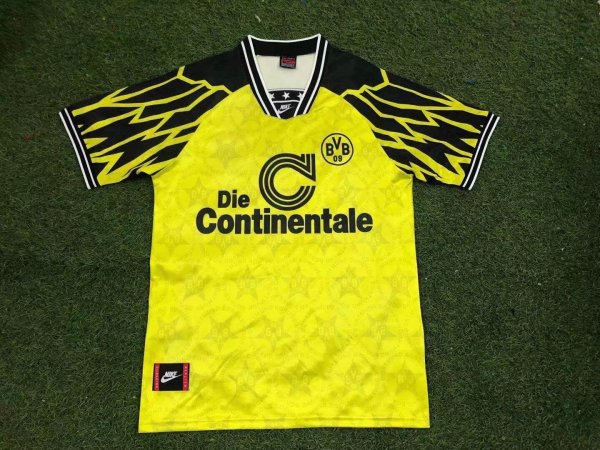 Retro Dortmund home fans 1:1 Quality Soccer Jersey   1994-1995