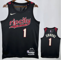 Trail Blazers SIMMONS #1 Black City Edition NBA Jerseys 24-25