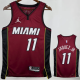 Miami Heat JAQUEZ JR. #11 Red NBA Jerseys 24-25