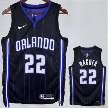 Magic WAGNER #22 Black NBA Jerseys Hot Pressed  24-25
