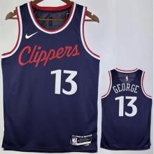 Clippers GEORGE #13 Sapphire Blue NBA Jerseys 24-25