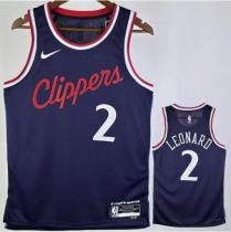 Clippers LEONARD #2 Sapphire Blue NBA Jerseys 24-25