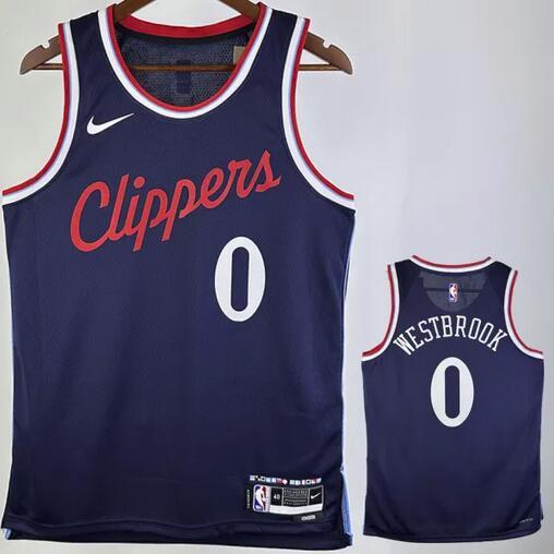 Clippers WESTBROOK #0 Sapphire Blue NBA Jerseys 24-25