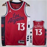 Clippers GEORGE #13 Red NBA Jerseys 24-25