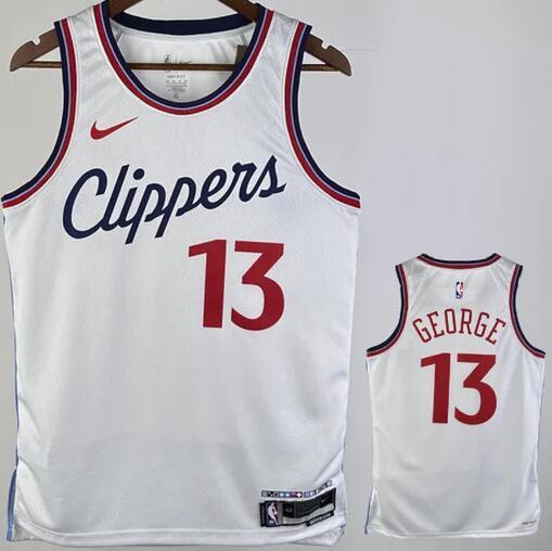 Clippers GEORGE #13 White NBA Jerseys 24-25