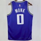 Kings MONK #0 Blue City Edition NBA Jerseys 24-25