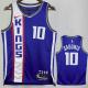 Kings SABONIS #10 Blue City Edition NBA Jerseys 24-25