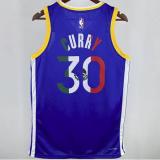 Warriors CURRY #30 Blue NBA Jerseys 24-25