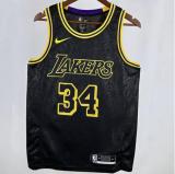 Lakers ONEAL #34 White NBA Jerseys  24-25