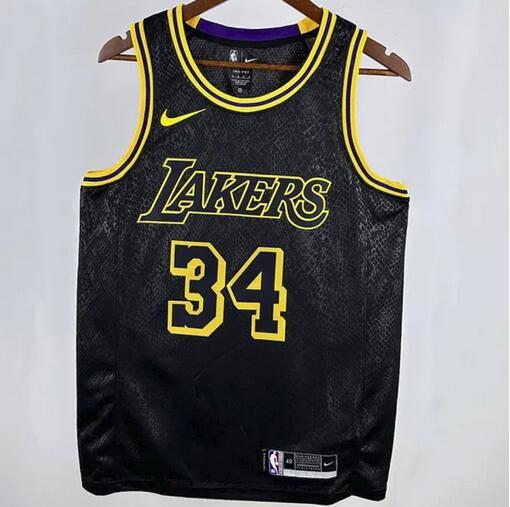 Lakers ONEAL #34 White NBA Jerseys  24-25