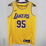 Lakers TOSCANO #95 Yellow NBA Jerseys 24-25