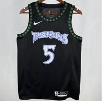 Timberwolves EDWARDS #5 Black Retro NBA Jerseys 24-25