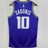 Kings SABONIS #10 Blue City Edition NBA Jerseys 24-25