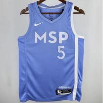 Timberwolves EDWARDS #5 Blue NBA Jerseys  24-25