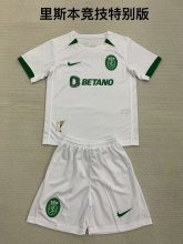 Sporting Lisbon away  kids  1:1 Quality Soccer Jersey   24-25