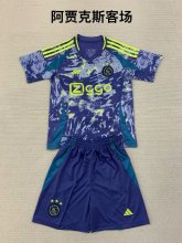 AJAX away kids 1:1 Quality Soccer Jersey   24-25