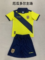 Ecuador Home kids 1:1 Quality Soccer Jersey  24-25