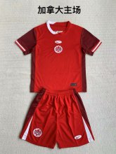 Canada Home kids  1:1 Quality Soccer Jersey   24-25