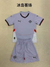 Iceland away kids 1:1 Quality Soccer Jersey   24-25