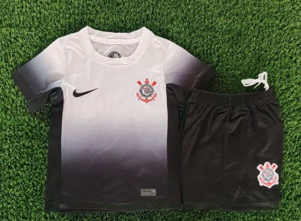 Corinthians  home  kids 1:1 Quality Soccer Jersey  24-25