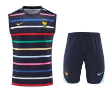 France Training clothing Vest  set  1:1 Quality Soccer Jersey    24-25