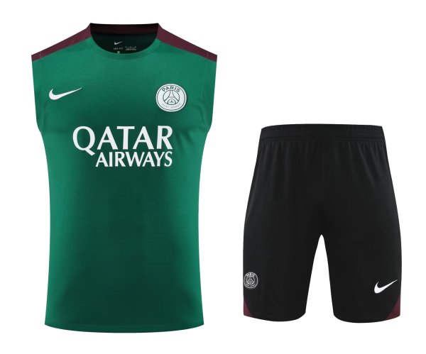 PSG Paris Training clothing Vest set   1:1 Quality Soccer Jersey    24-25