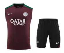 PSG Paris Training clothing Vest set   1:1 Quality Soccer Jersey    24-25