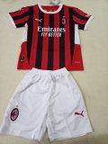 AC Milan  Home  Kids  1:1 Quality Soccer Jersey   24-25