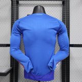 Italy home Long Sleeve  Player  1:1 Quality Soccer Jersey  24-25