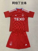 Aberdeen  home  kids  1:1 Quality Soccer Jersey   24-25