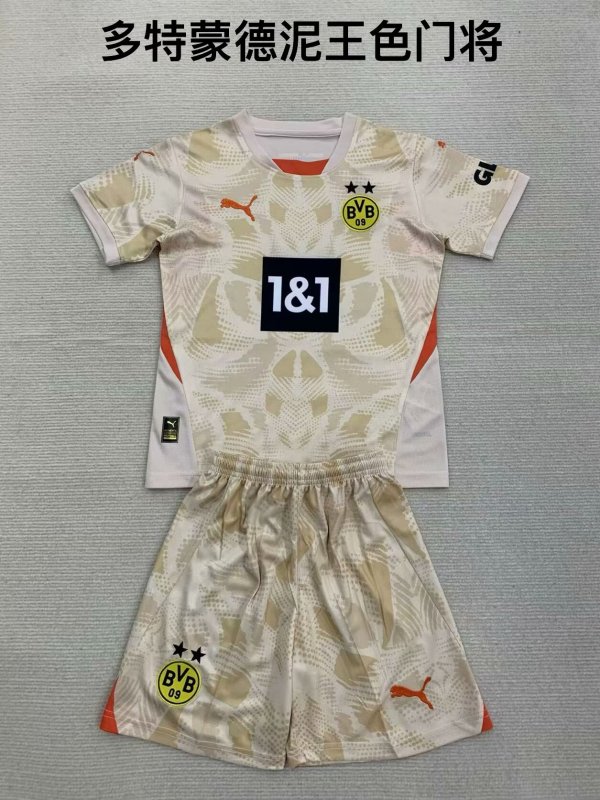 Dortmund goalkeeper kids 1:1 Quality Soccer Jersey   24-25
