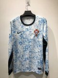 Portugal  Away Long Sleeve  Fans  1:1 Quality Soccer Jersey   24-25