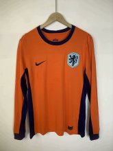 Netherlands home Long sleeves  fans 1:1 Quality Soccer Jersey  24-25