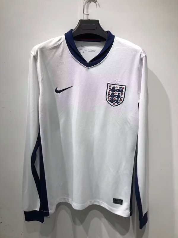 England  Home  long Sleeve Fans 1:1 Quality Soccer Jersey  24-25