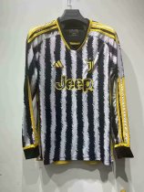 Juventus Home Long Sleeve  Fans  1:1 Quality Soccer Jersey   23-24