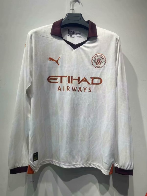 Manchester City away Long Sleeve  Fans  23-24
