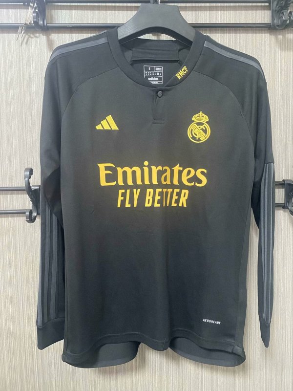 Real Madrid third away Long Sleeve  Fans  1:1 Quality Soccer Jersey    23-24