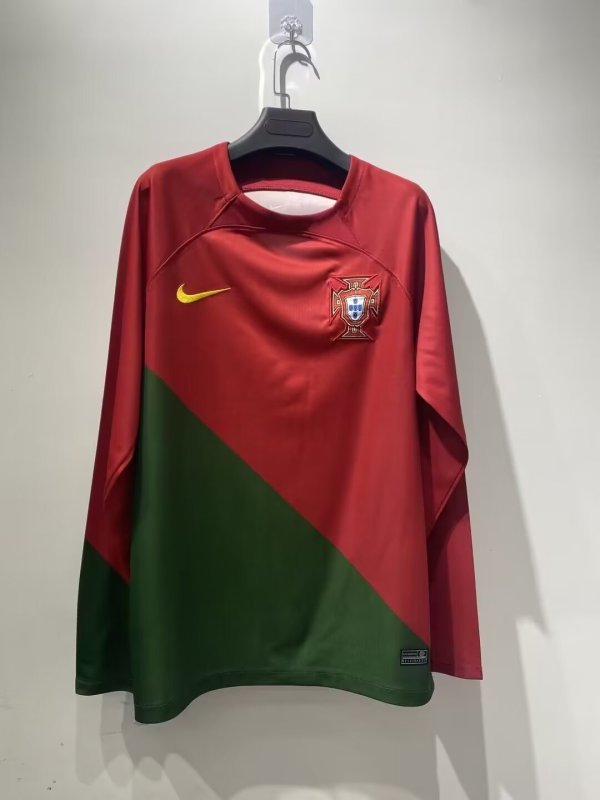 Portugal Home Long Sleeve Fans 1:1 Quality Soccer Jersey  22-23