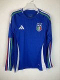Italy Home  Long Sleeve  Fans 1:1 Quality Soccer Jersey  24-25