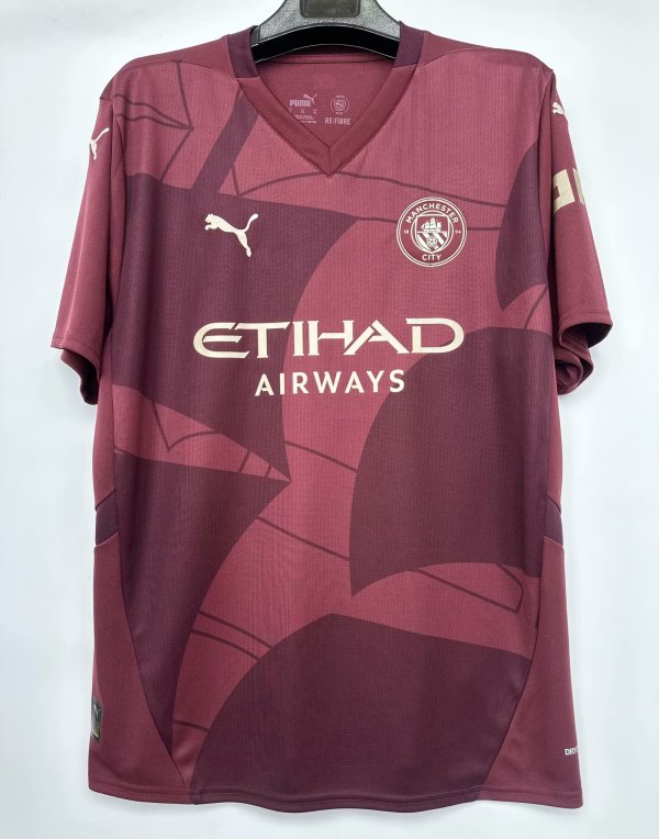 Manchester City third away fans 1:1 Quality Soccer Jersey  24-25