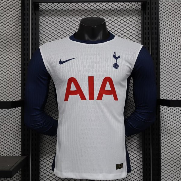 Tottenham home Long Sleeve Player 1:1 Quality Soccer Jersey    24-25