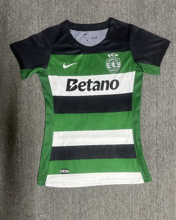 Sporting Lisbon home women Fans  1:1 Quality Soccer Jersey   24-25