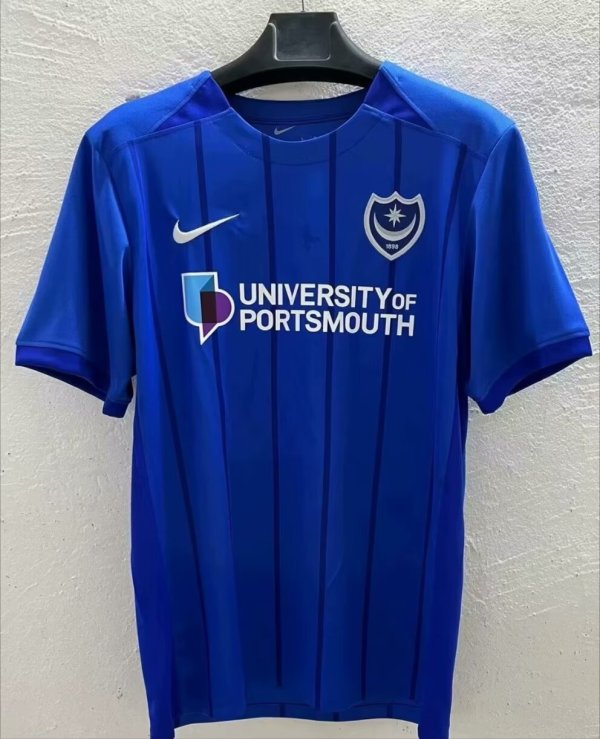 Portsmouth home Fans  1:1 Quality Soccer Jersey   24-25