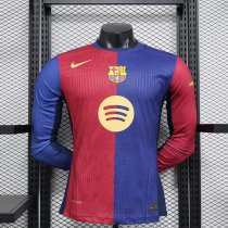 Barcelona home Long Sleeve Player  1:1 Quality Soccer Jersey   24-25