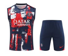 PSG Paris Training clothing Vest set  1:1 Quality Soccer Jersey    24-25
