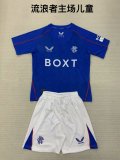 Rangers home kids  1:1 Quality Soccer Jersey   24-25